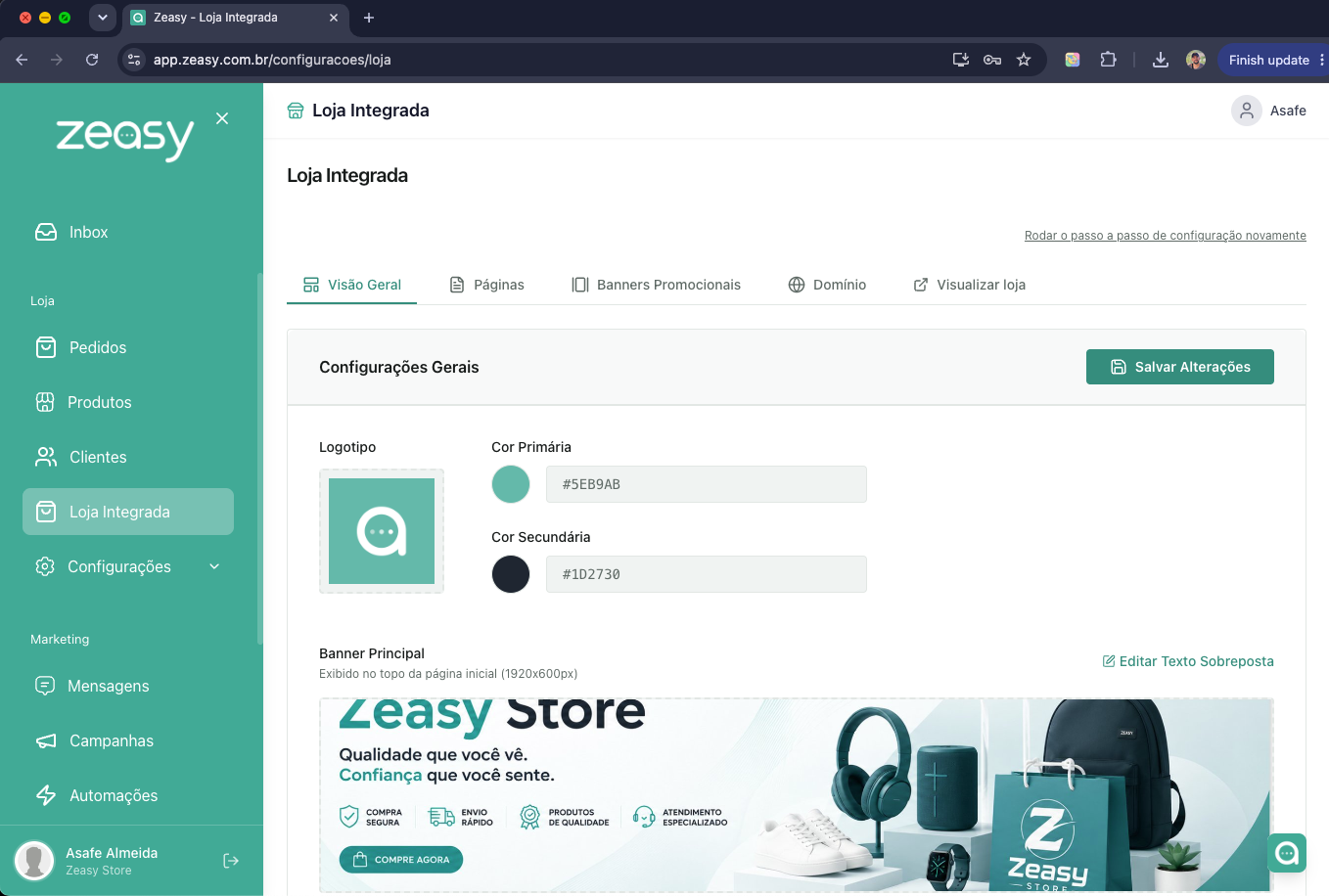 Painel da Zeasy